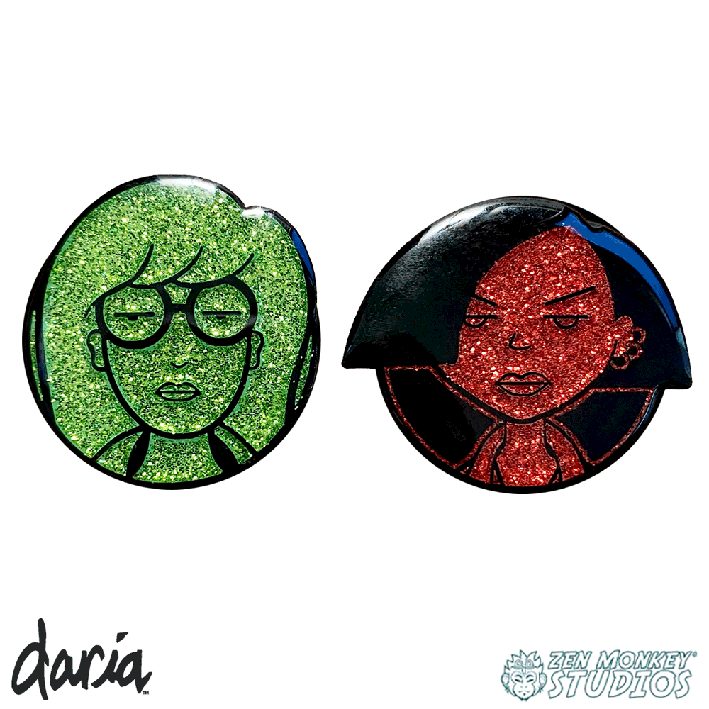 Daria and Jane - MTV's Daria Glitter Pinset