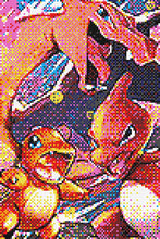 Load image into Gallery viewer, Numbered Canvas: Gen 1 Fire Evolution - 24" x 36" grid canvas.