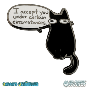 "I Accept You" Cat: Sarah's Scribbles Collectible Pin