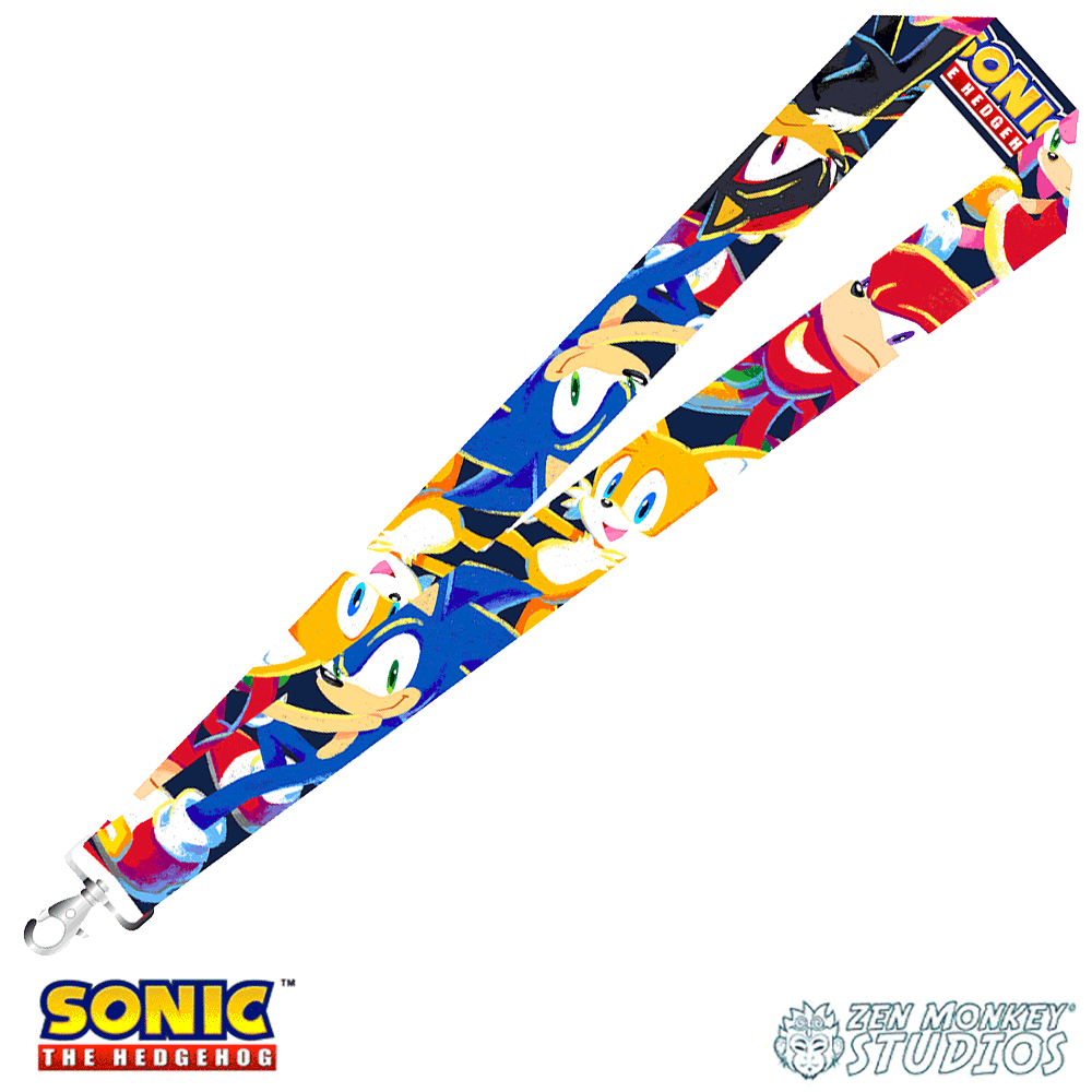 Chalk Style Sonic Sonic the Hedgehog Lanyard | Zen Monkey Studios