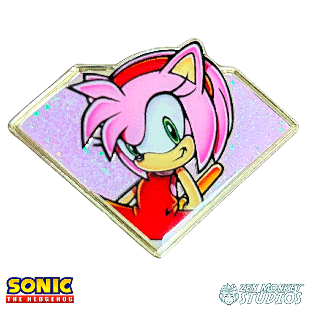 Golden Series 2: Emerald Amy - Sonic The Hedgehog Collectible Pin