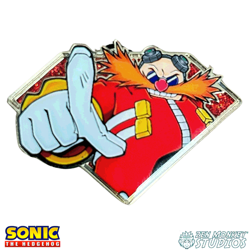 Emerald Dr. Eggman Sonic the Hedgehog Enamel Pin | Zen Monkey Studios