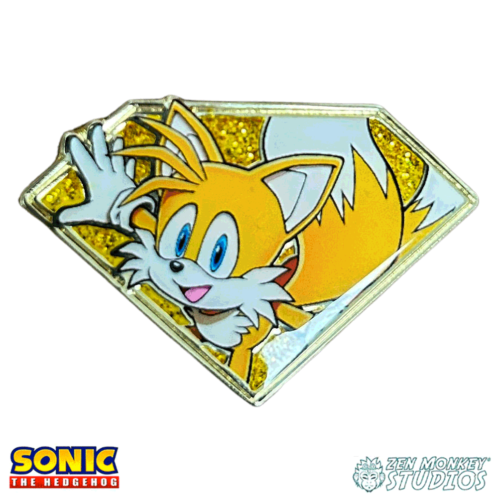 Emerald Tails Sonic the Hedgehog Enamel Pin | Zen Monkey Studios