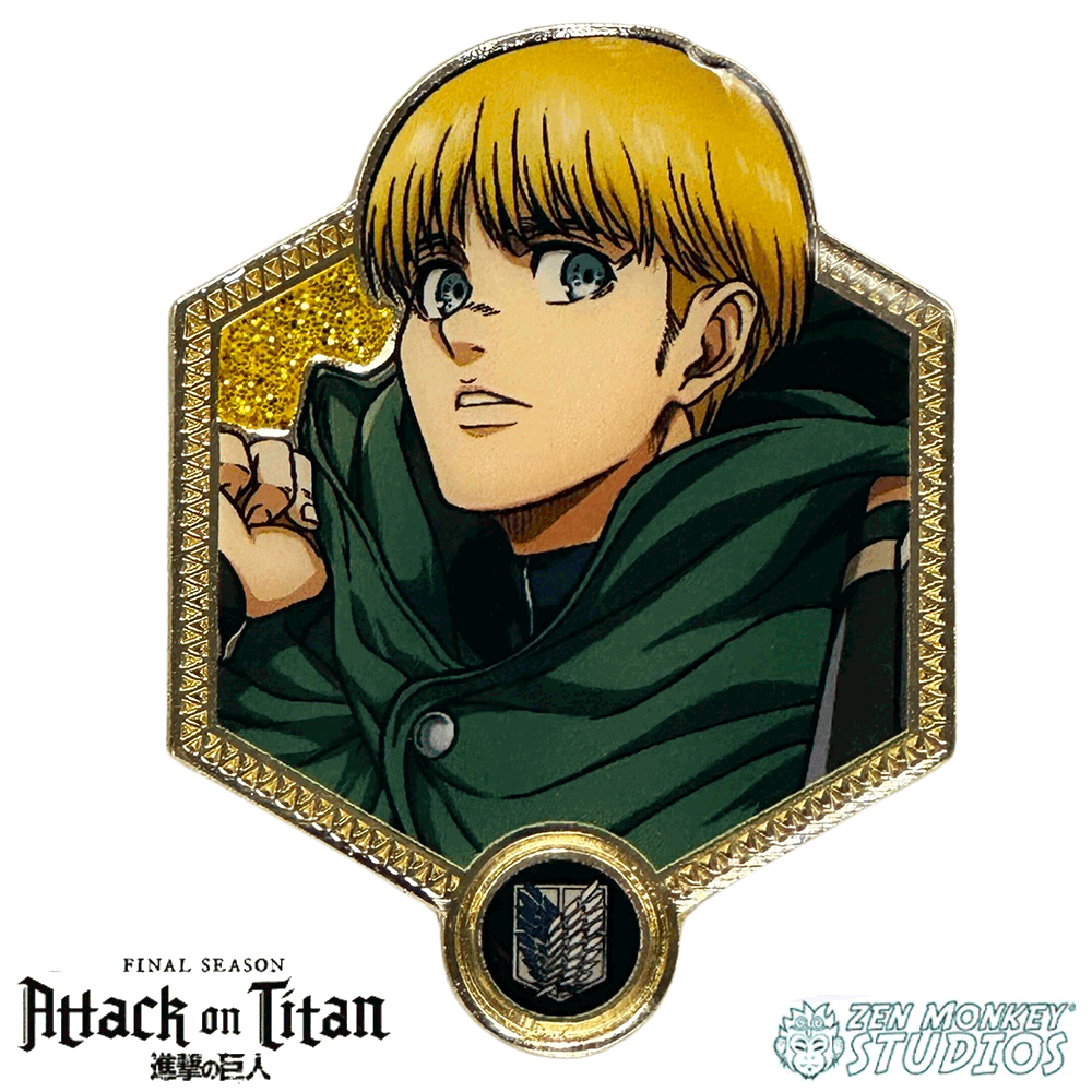 Armin Arlelt Attack on Titan Enamel Pin | Zen Monkey Studios Armin Arlelt Attack on Titan Enamel Pin | Zen Monkey Studios