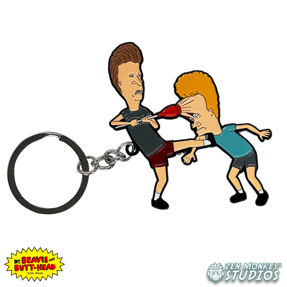 Plunger Harassment Beavis and Butt-Head Enamel Pin | Zen Monkey