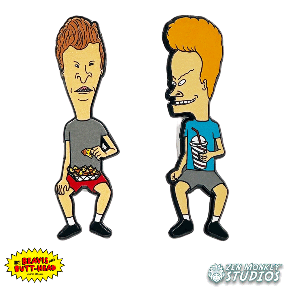 Eating Is Cool. Beavis and Butt-Head Pin Set | Zen Monkey Studios