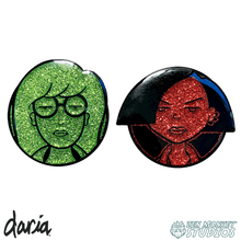 Load image into Gallery viewer, Daria and Jane - MTV&#39;s Daria Glitter Pinset

