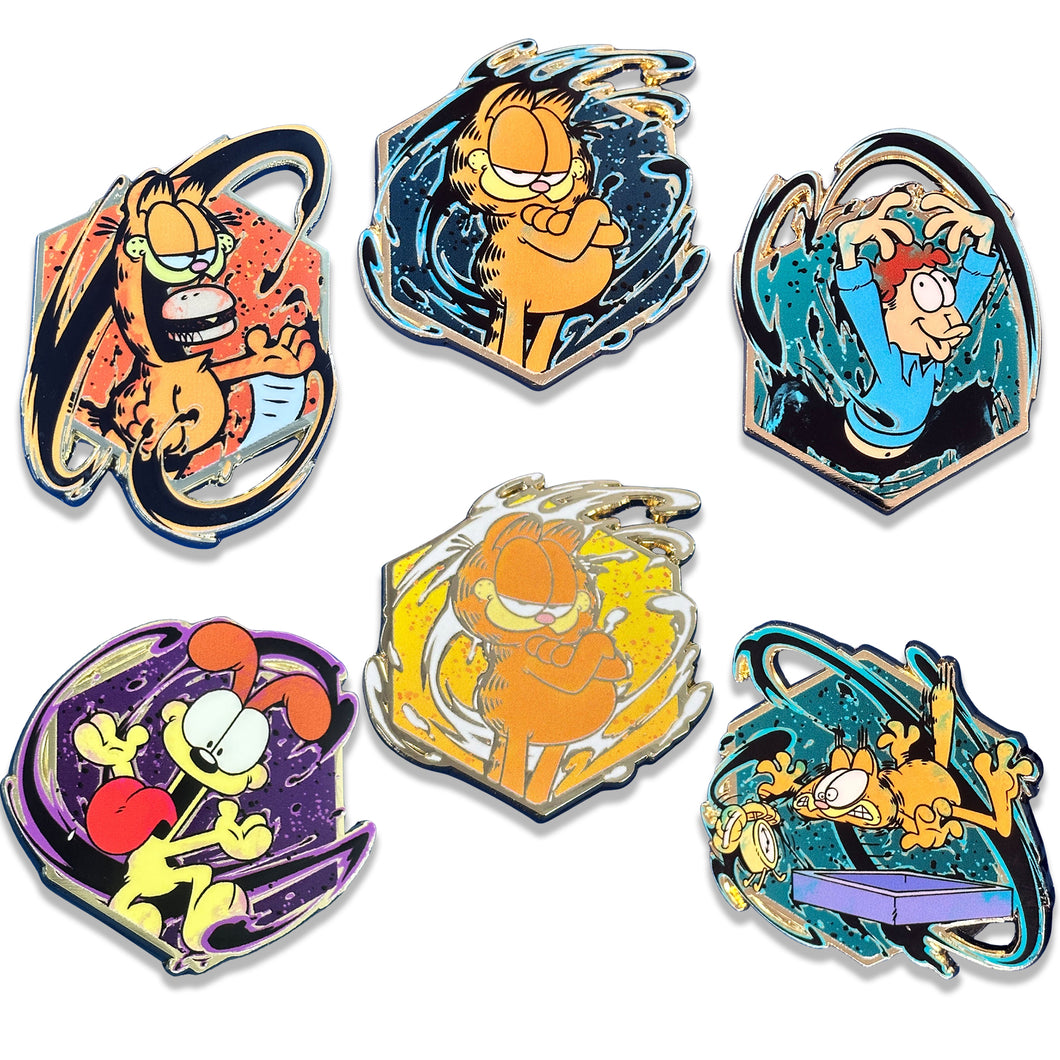 Garfield Blind Bag Enamel Pins | Zen Monkey Studios