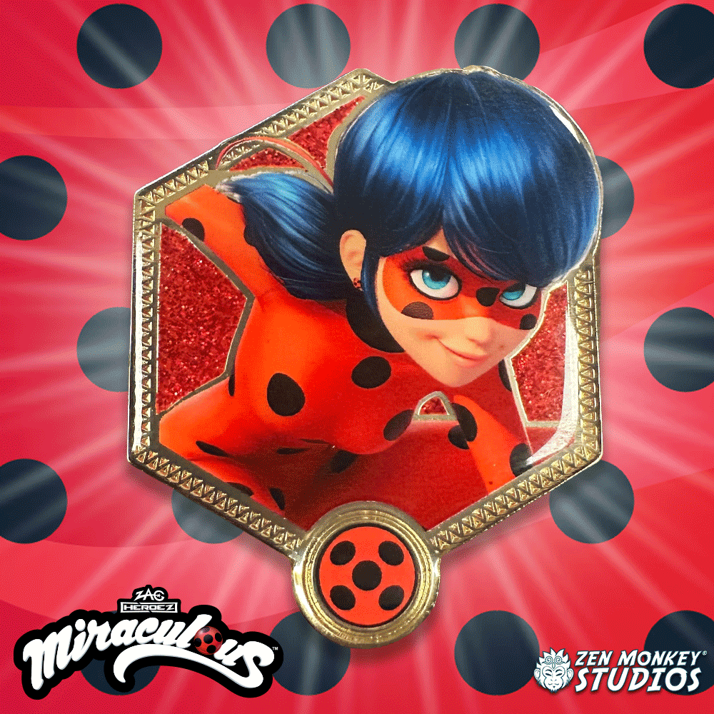 Miraculous Ladybug Golden Series Enamel Pin | Zen Monkey Studios