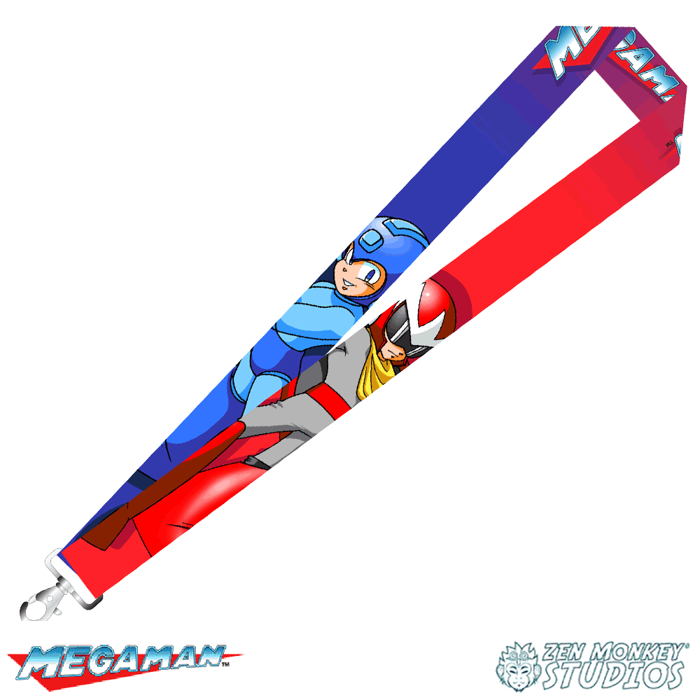 Megaman and Protoman Mega Man Lanyard | Zen Monkey Studios