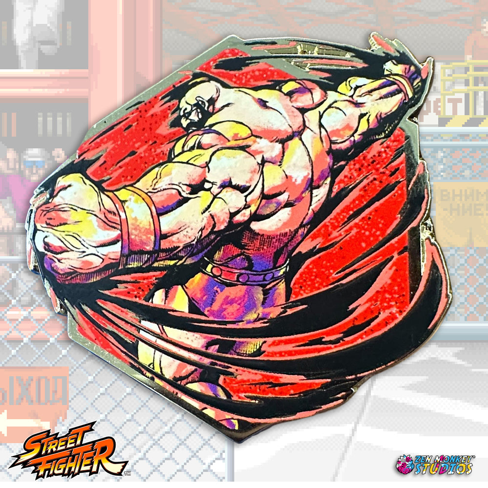 Zangief Street Fighter 6 Painterly Series Enamel Pin | Zen Monkey