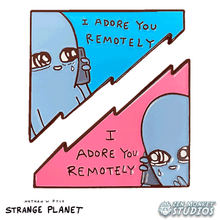 Load image into Gallery viewer, &quot;I Adore You Remotely&quot;: Strange Planet Collectible Pinset
