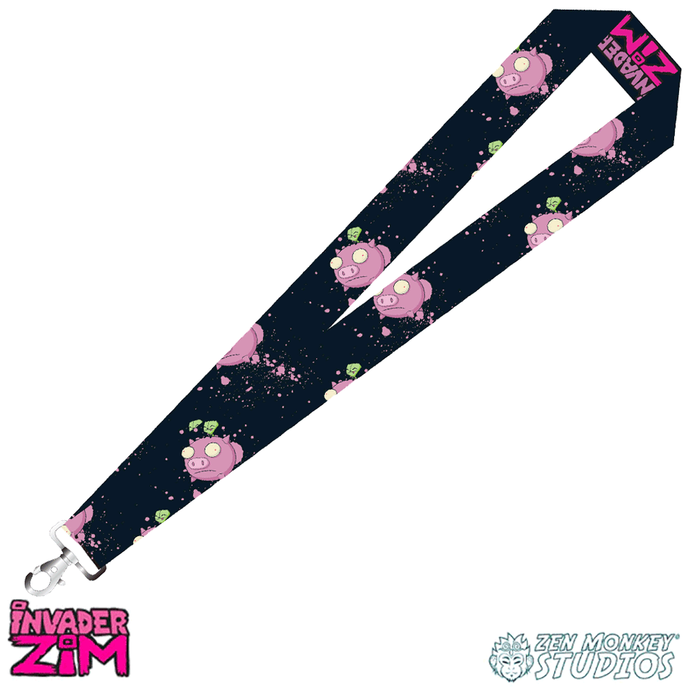 Gir On Pig Invader Zim Lanyard | Zen Monkey Studios