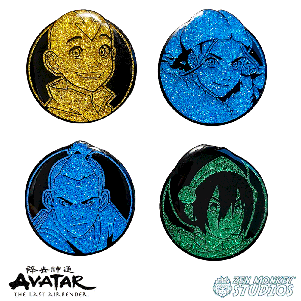 Team Avatar - Avatar: The Last Airbender Glitter Pinset