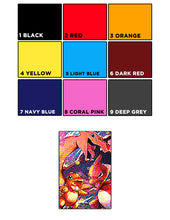 Load image into Gallery viewer, Numbered Canvas: Gen 1 Fire Evolution - 24&quot; x 36&quot; grid canvas.
