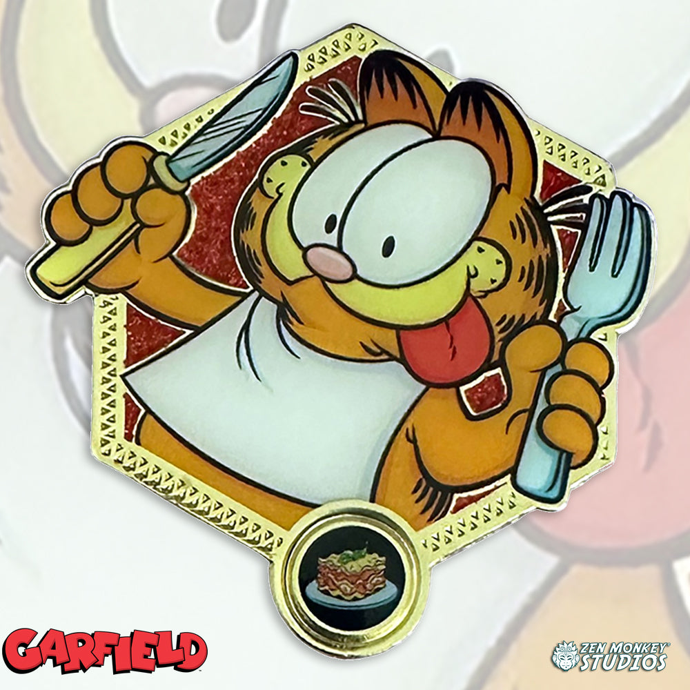 Hungry Garfield Garfield Enamel Pin | Zen Monkey Studios
