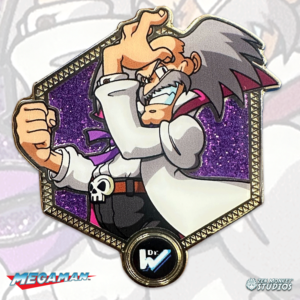 wily Dr. Wily Mega Man Enamel Pin | Zen Monkey Studios