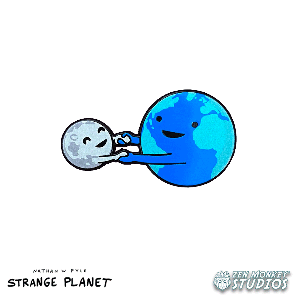 Earth and Moon: Strange Planet Collectible Pin