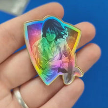 Load and play video in Gallery viewer, Rainbow Holo Foil Crest: Eren - Attack on Titan: Final Season Enamel Pin
