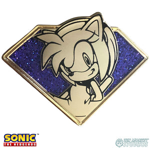 Golden Chaos Emerald Amy: Sonic The Hedgehog Collectible Pin
