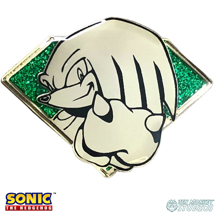 Golden Chaos Emerald Knuckles: Sonic The Hedgehog Collectible Pin