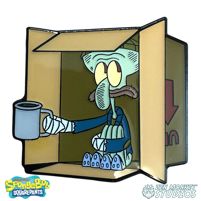 Homeless Squidward - Spongebob Squarepants Pin – Zen Monkey Studios