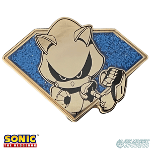 Golden Chaos Emerald Metal Sonic: Sonic The Hedgehog Collectible Pin