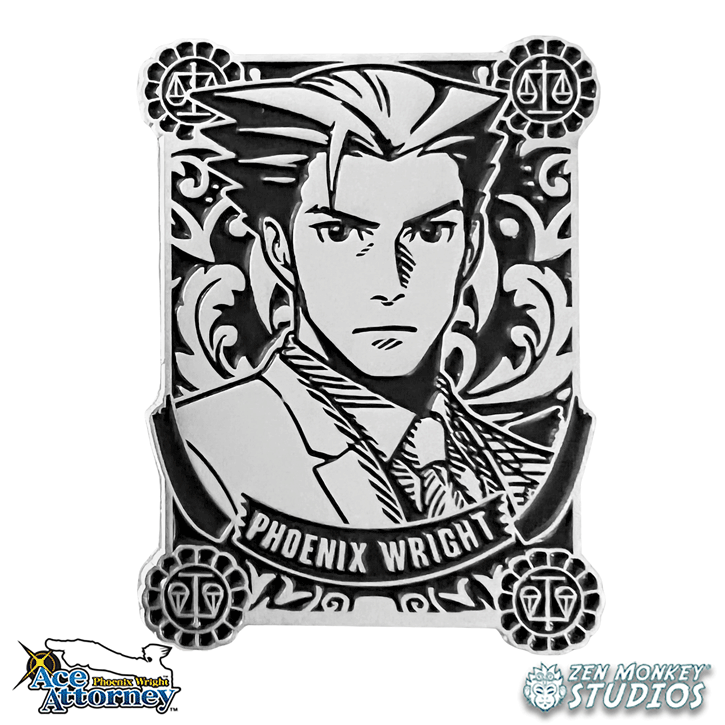 Silver Badge Phoenix Wright -  Ace Attorney Collectible Enamel Pin