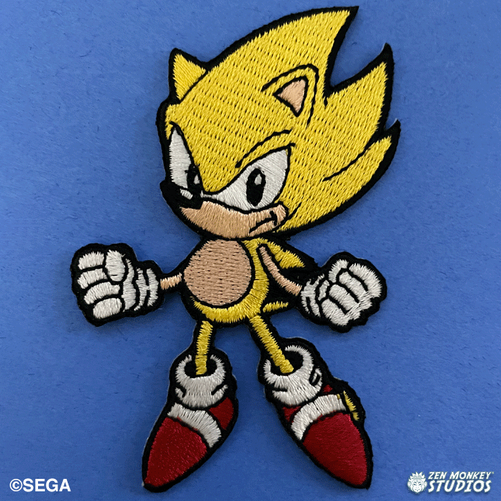 Super Sonic: Classic Sonic The Hedgehog Iron On Patch